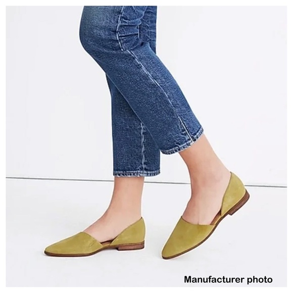 Madewell The Marisa D’Orsay Embossed Suede Flat - Size 7 - Picture 9 of 9